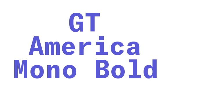 GT America Mono Bold Font Download