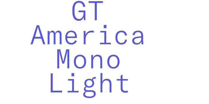 GT America Mono Light Font Download