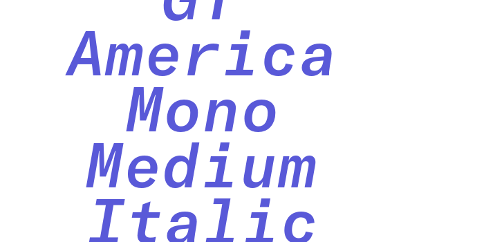 GT America Mono Medium Italic Font Download