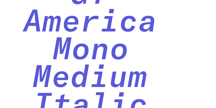 GT America Mono Medium Italic Font