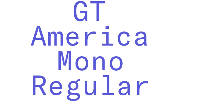 GT America Mono Regular Font Download