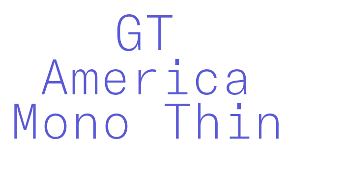 GT America Mono Thin Font