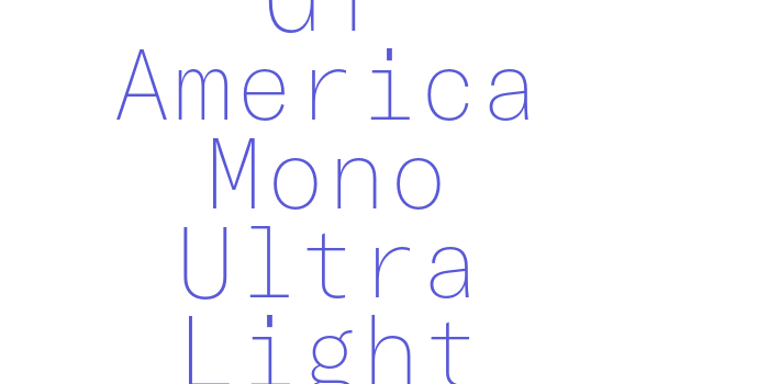 GT America Mono Ultra Light Font Download