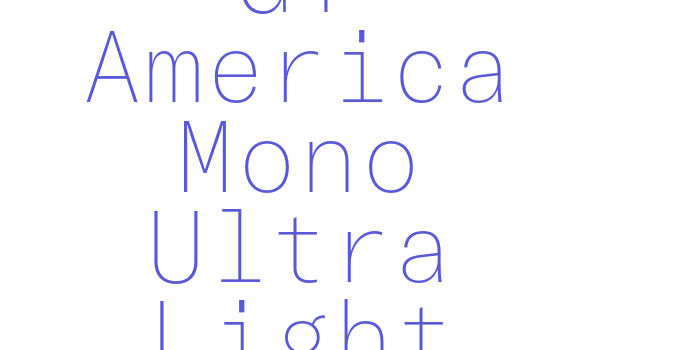 GT America Mono Ultra Light Font