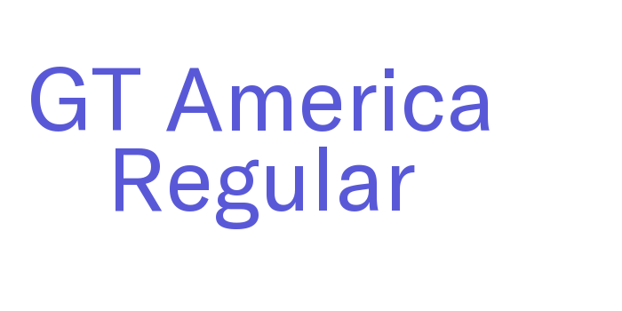 GT America Regular Font