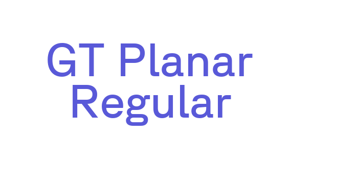 GT Planar Regular Font Download