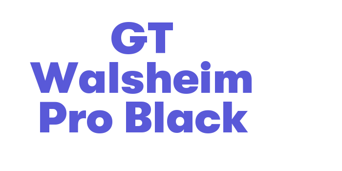 GT Walsheim Pro Black Font Download