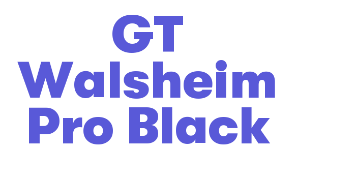 GT Walsheim Pro Black Font