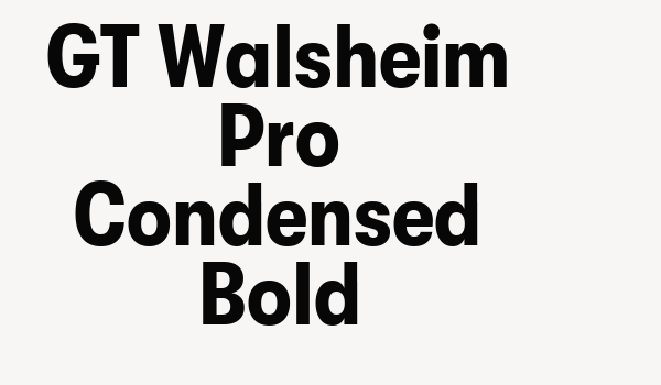 GT Walsheim Pro Condensed Bold Font