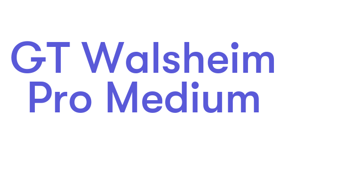 GT Walsheim Pro Medium Font Download