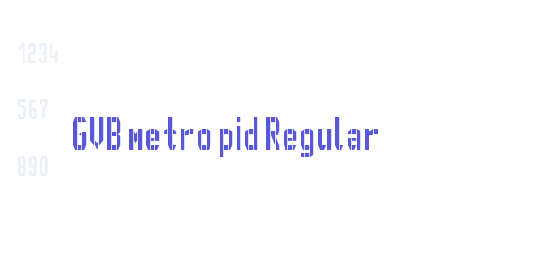 GVB metro pid Regular font free