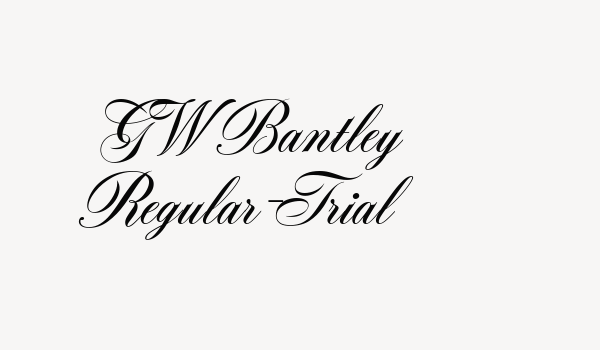 GW Bantley Regular-Trial Font