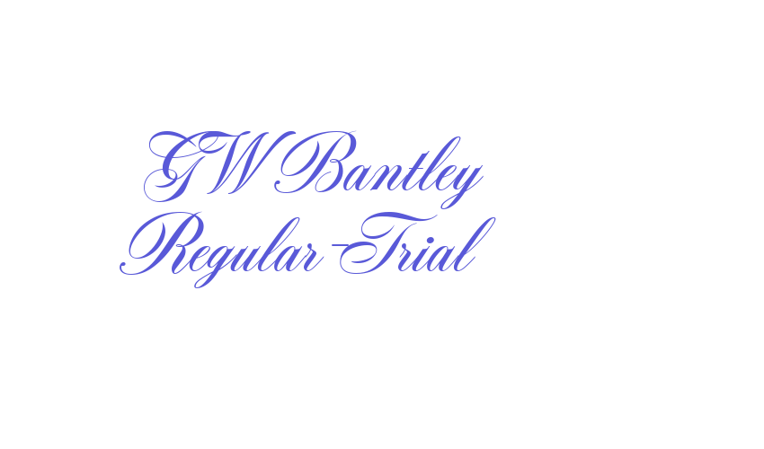 GW Bantley Regular-Trial Font Download