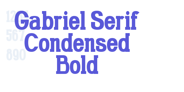 Gabriel Serif Condensed Bold font free