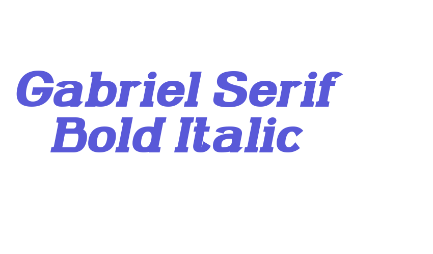 Gabriel Serif Bold Italic Font Download