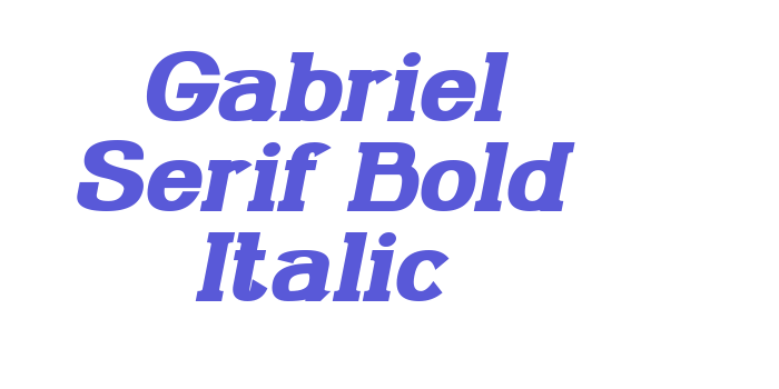 Gabriel Serif Bold Italic Font Download