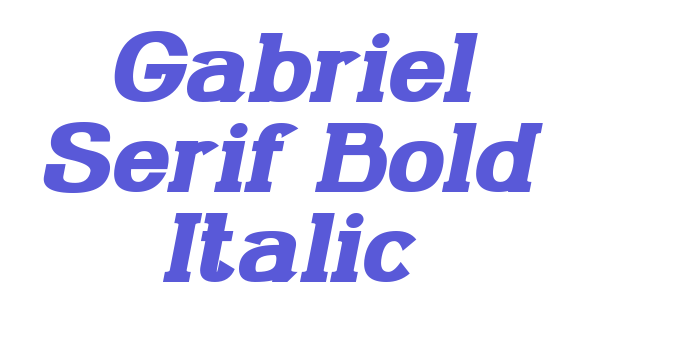 Gabriel Serif Bold Italic Font