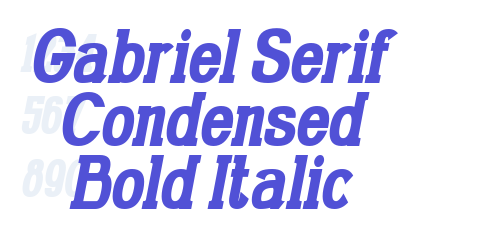 Gabriel Serif Condensed Bold Italic-font-download