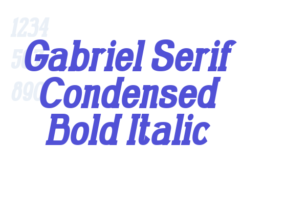 Gabriel Serif Condensed Bold Italic