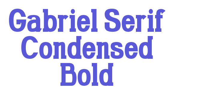 Gabriel Serif Condensed Bold Font