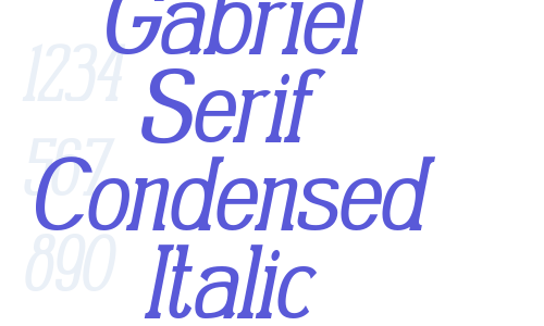 Gabriel Serif Condensed Italic Font Download