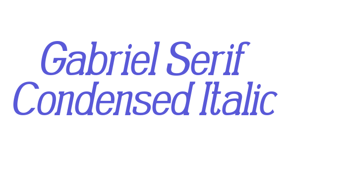 Gabriel Serif Condensed Italic Font Download