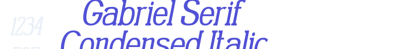 Gabriel Serif Condensed Italic-font