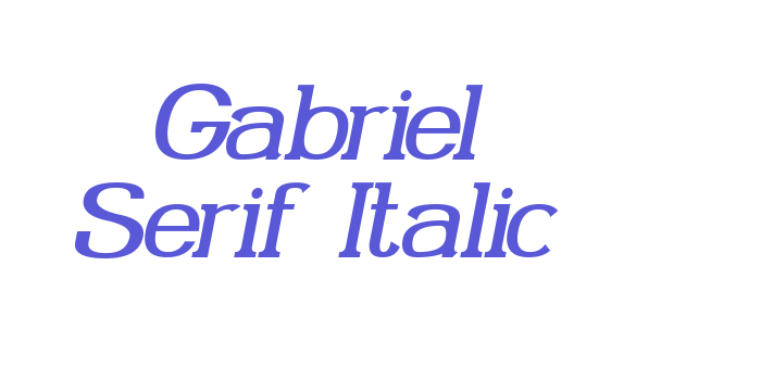 Gabriel Serif Italic Font