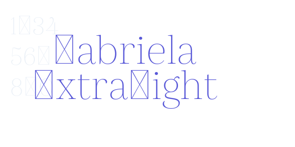 Gabriela ExtraLight font free