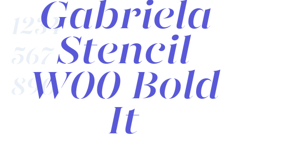 Gabriela Stencil W00 Bold It font free