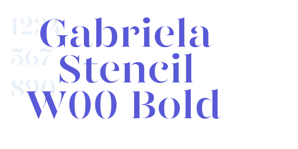 Gabriela Stencil W00 Bold font free