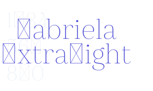 Gabriela ExtraLight Font Download