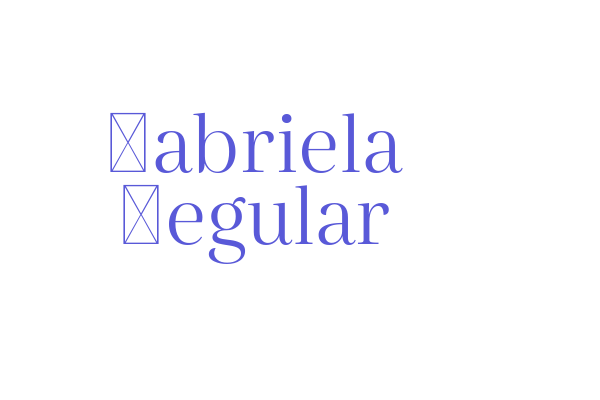 Gabriela Regular Font