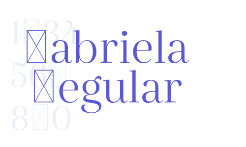 Gabriela Regular Font Download