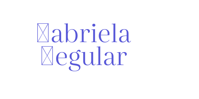 Download Gabriela Regular Font