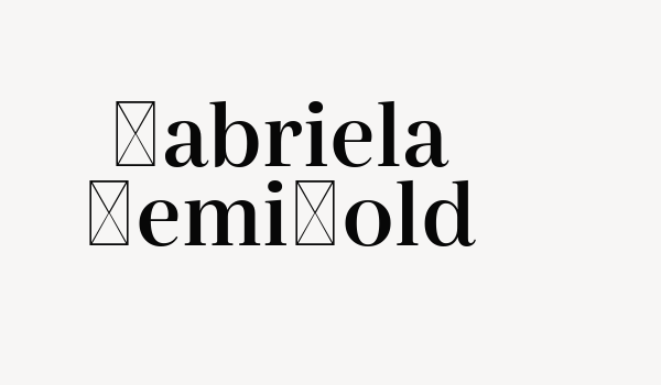 Gabriela SemiBold Font