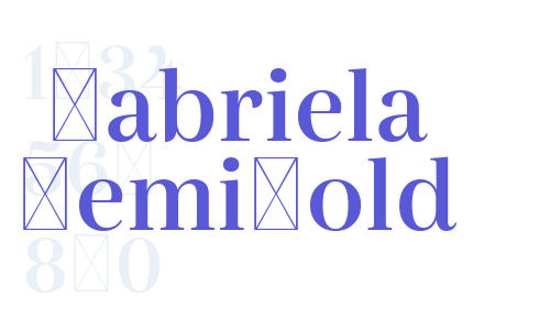 Gabriela SemiBold Font Download