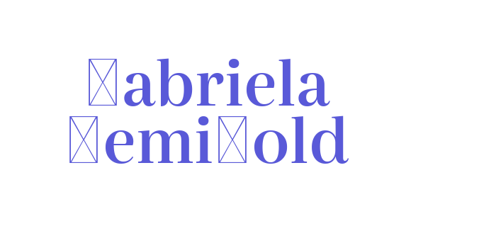 Gabriela SemiBold Font Download