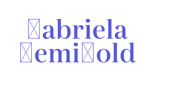 Gabriela SemiBold Font