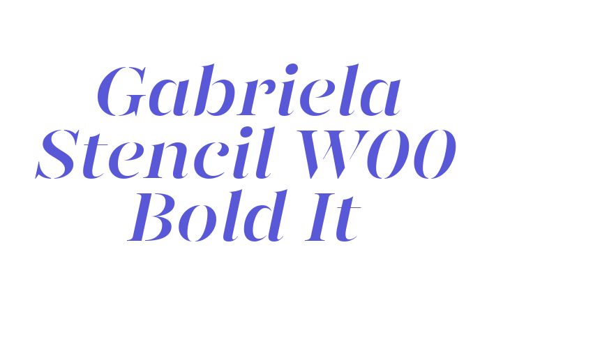 Gabriela Stencil W00 Bold It Font Download