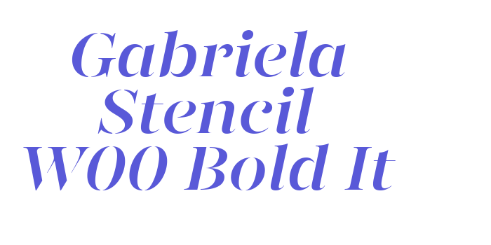 Gabriela Stencil W00 Bold It Font Download