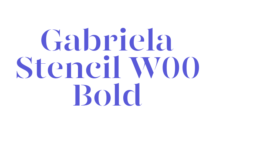 Gabriela Stencil W00 Bold Font Download