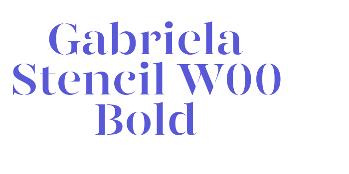 Gabriela Stencil W00 Bold Font Download