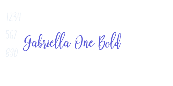 Gabriella One Bold font free