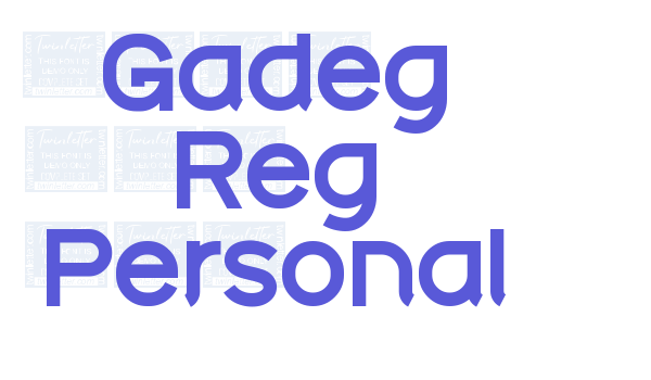 Gadeg Reg Personal Font