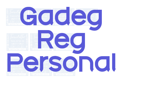 Gadeg Reg Personal Font Download