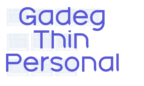 Gadeg Thin Personal Font Download