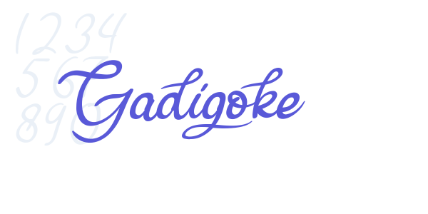 Gadigoke font