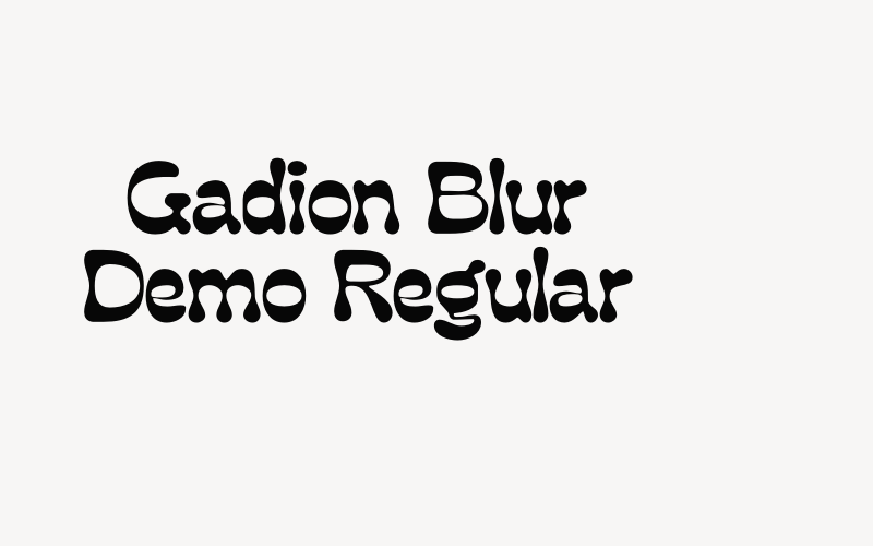 Gadion Blur Demo Regular Font