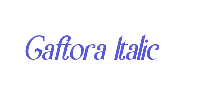 Gaftora Italic Font